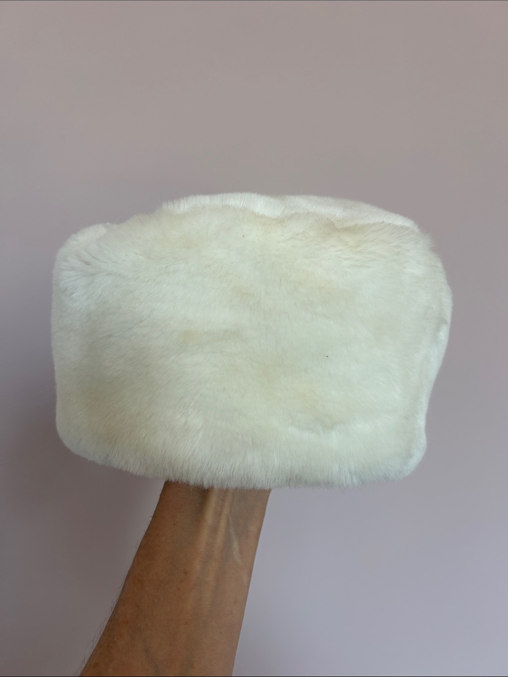 Gymboree Cream Faux Fur Pillbox Hat NEW
